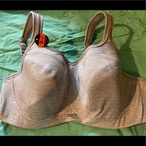 NWT Panache Underwire gray high impact sports bra 34G